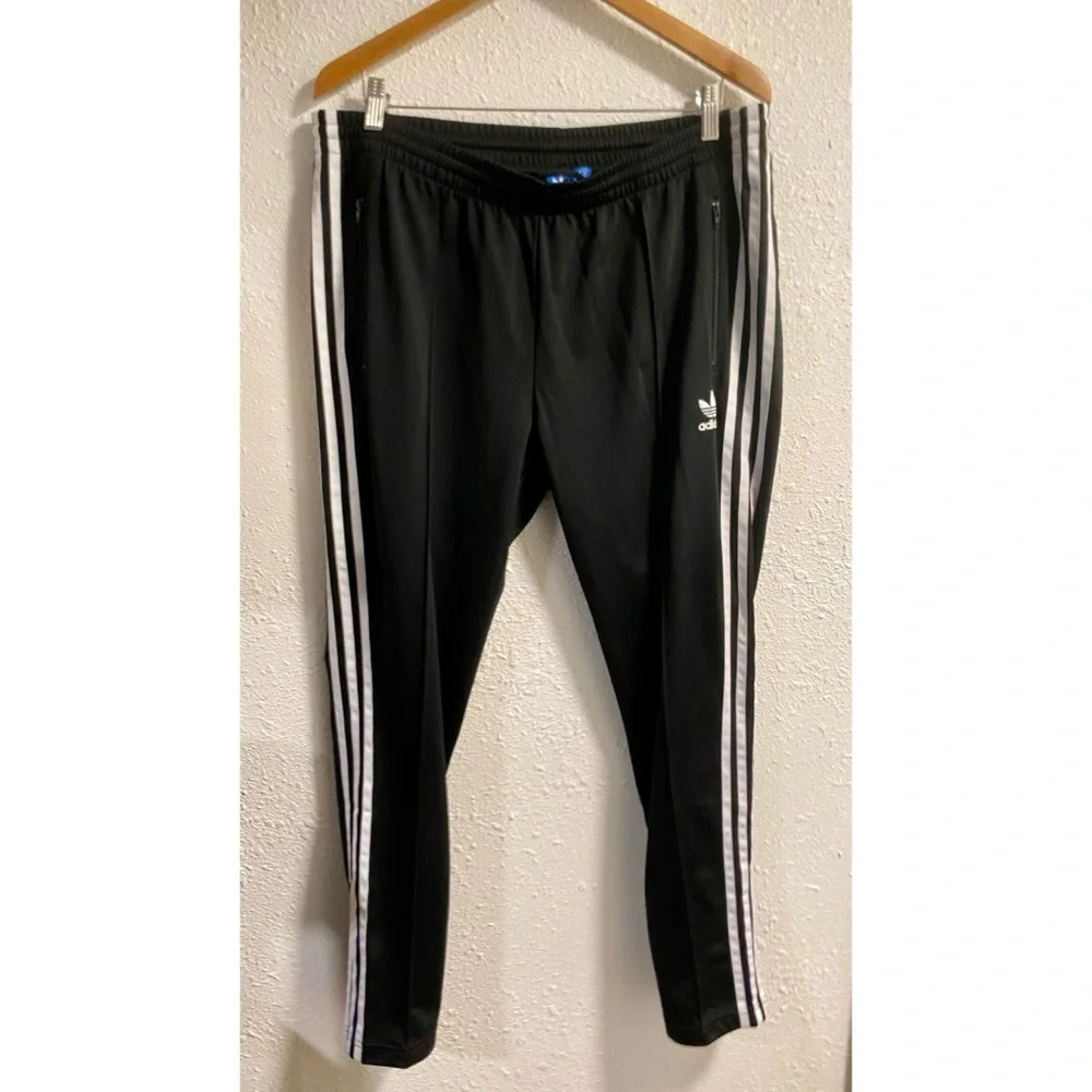 Adidas Black Joggers with White Stripes, XL women’s - Picture 1 of 3